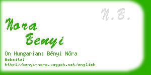 nora benyi business card